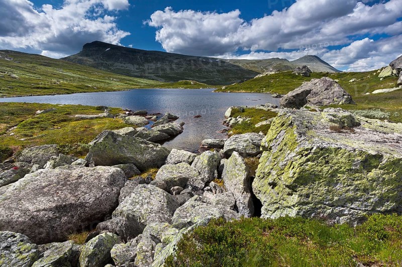 Budeitjonn Lake with Mt Gaustatoppen