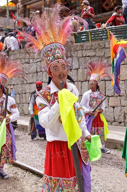 Traditional parade in Aguas Calientes