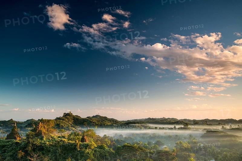Pagodas surrounded by trees