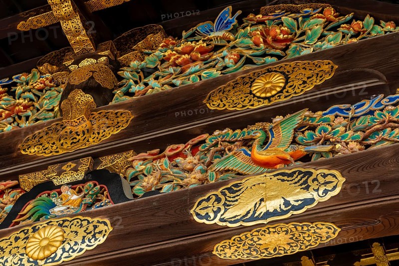 Artistic decorations at Ninomaru Gate