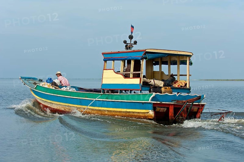 Fishing boat on the Tonle Sap lake