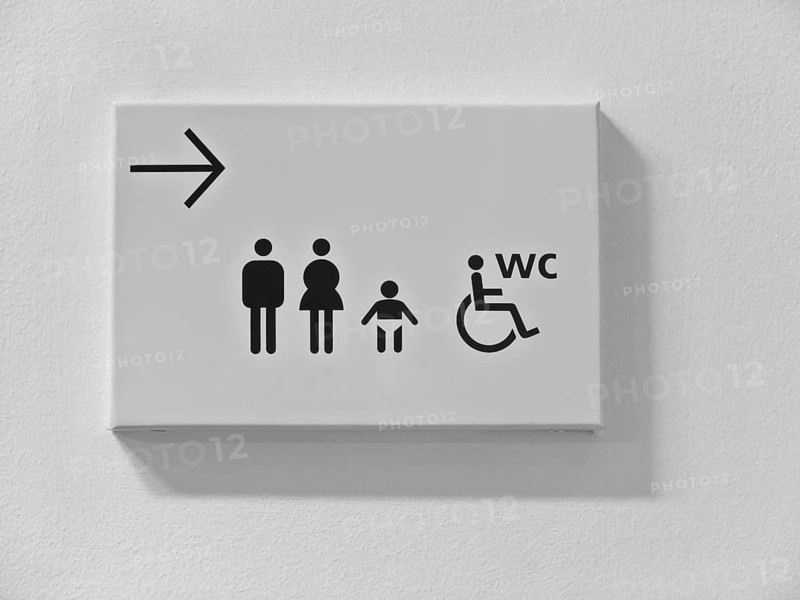 Toilet sign