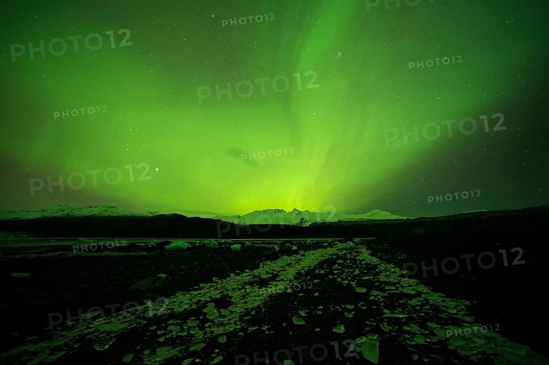 Aurora borealis over College Fjord