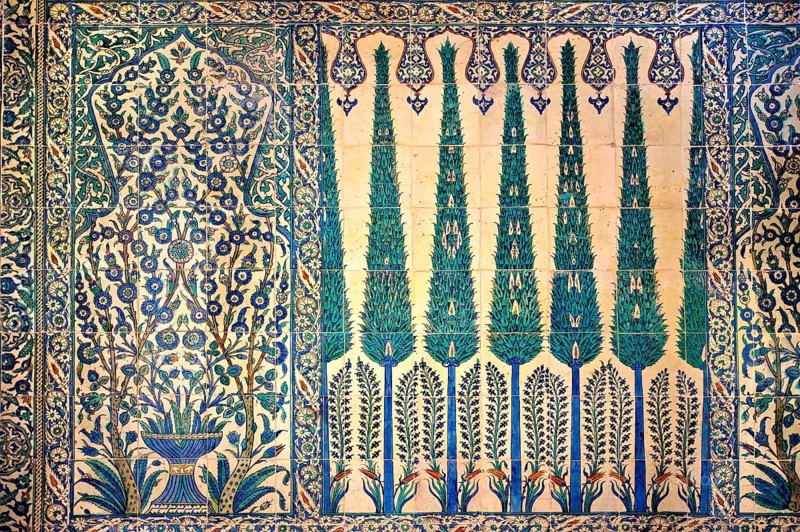 Decorative tiled panels of the Harem in the Topkapi Palace