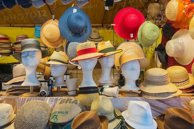 Sales stand for sun hats