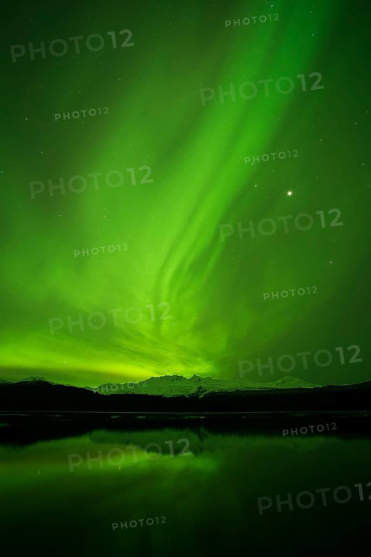 Aurora borealis over College Fjord