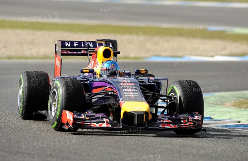 Sebastian Vettel in the Red Bull RB10