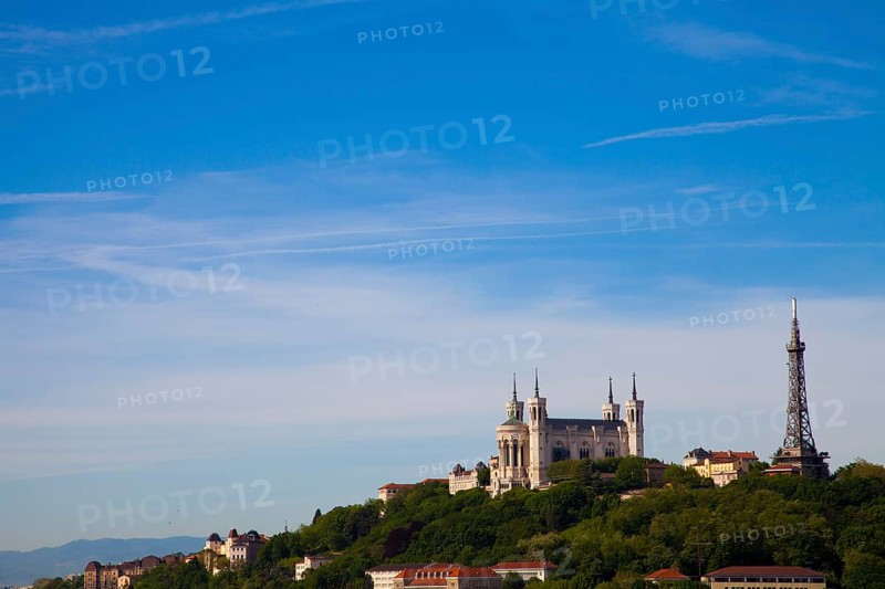 Fourviere Hill with Basilica of Notre-Dame, Lyon