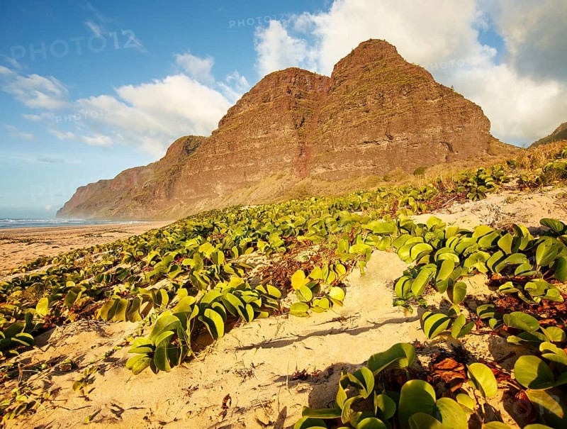 Sandy beach on the Napali Coast