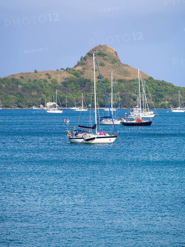 Sailing yachts in Rodney Bay