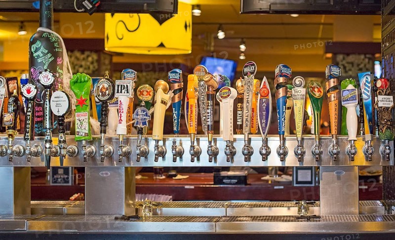 Beer on tap at Bar Louie at the Holiday Inn O'Hare