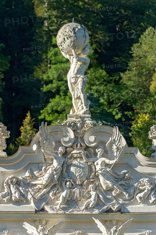 Statue of Atlas holding the celestial sphere