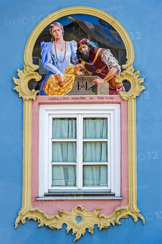 Window with stucco and Luftlmalerei