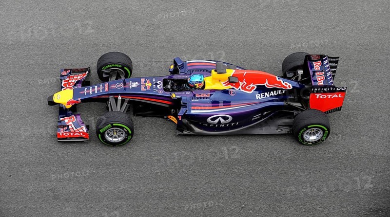 Sebastian Vettel in the Red Bull RB10