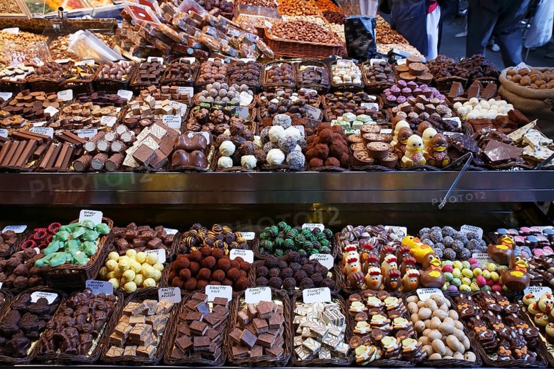 Market stall selling sweets