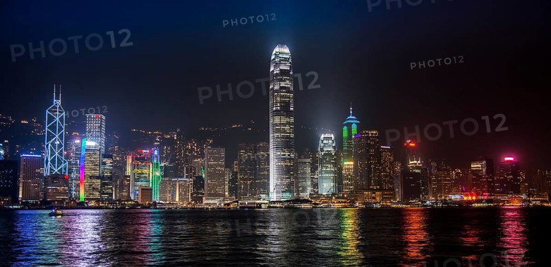 Skyline with the Bank of China skyscraper and the Two International Finance Centre skyscraper