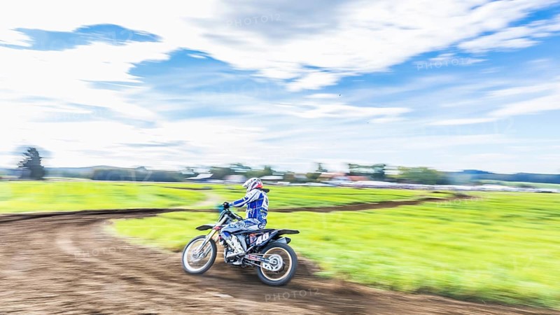 Motocross on a field