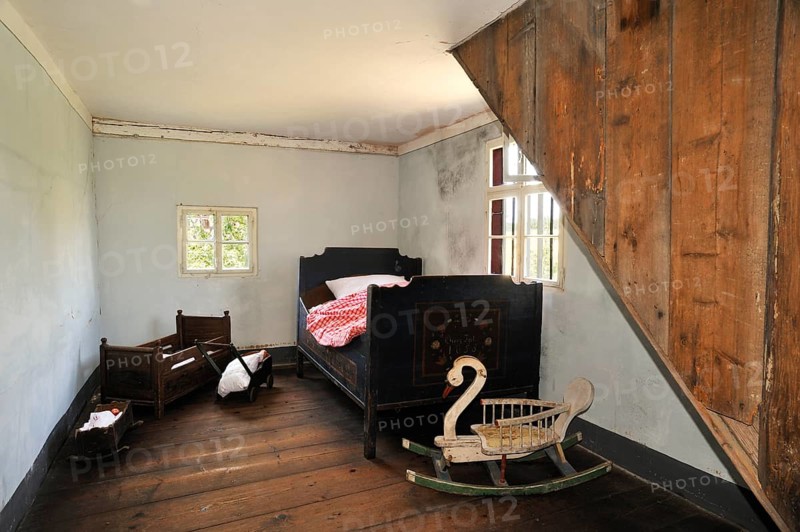 Children's bedroom of a half-timbered farmhouse