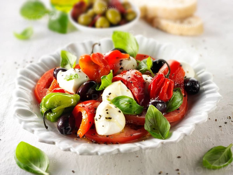 Buffalo mozarella and tomato salad