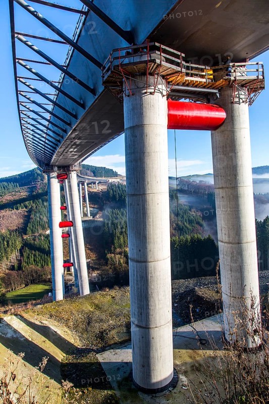 Construction site of the Talbrucke Nuttlar viaduct