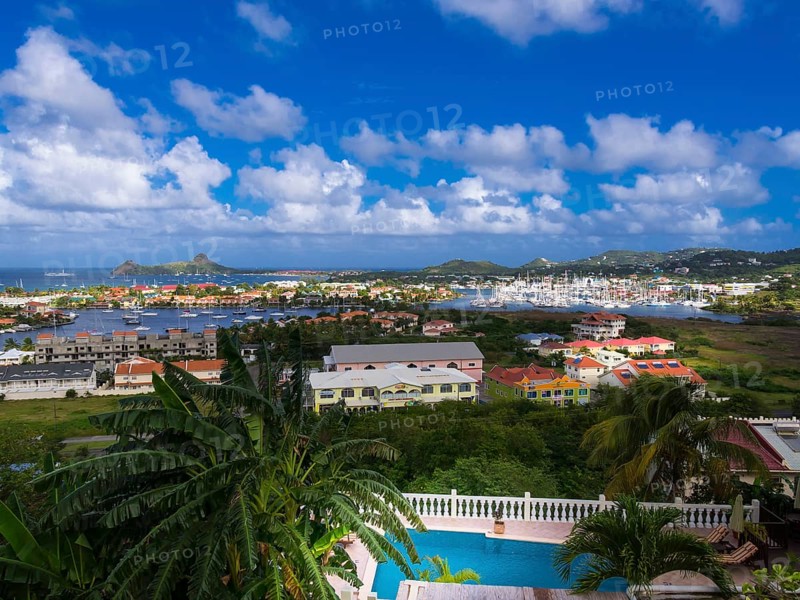 View of the Rodney Bay marina