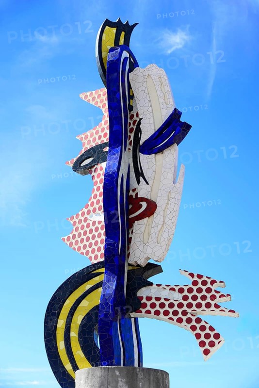 Pop Art sculpture 'El Cap de Barcelona' by artist Roy Lichtenstein