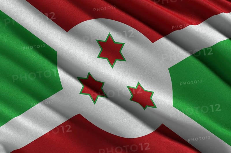 Flag of Burundi waving in the wind