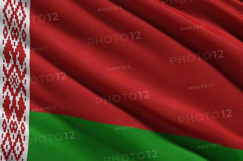Flag of Belarus waving in the wind