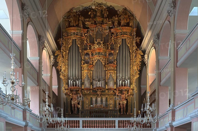 Baroque organ case in the St. Kilian's Church
