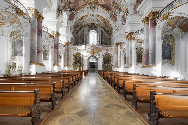 Interior of the Abbey Church of Zwiefalten