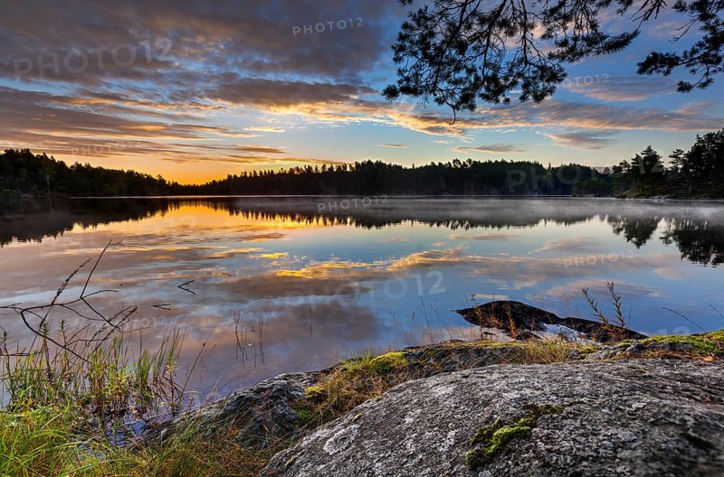 Sunrise at a lake