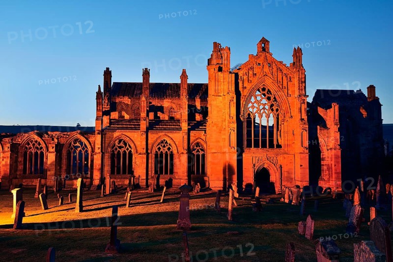 Ruins of the Cistercian monastery of Melrose Abbey