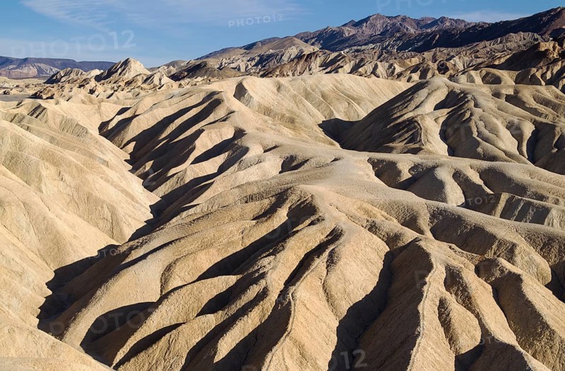 Eroded badlands in the Gower Gulch seen from Zabriskie Point