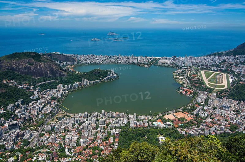 Outlook from the Christ the Redeemer statue over Rio de Janeiro