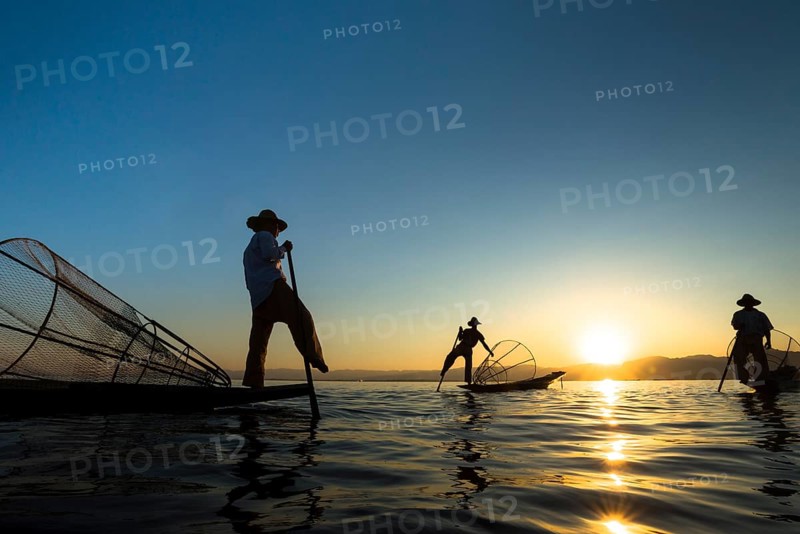 Fishermen in the evening light