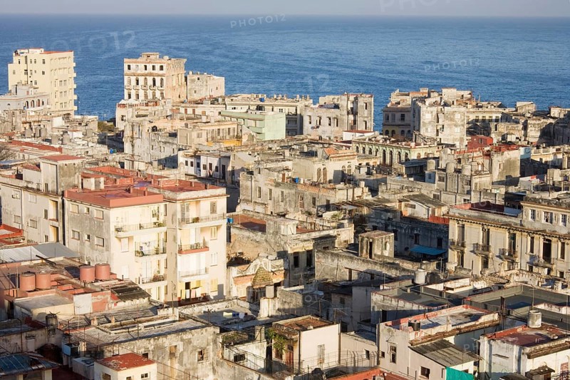 View of rundown buildings