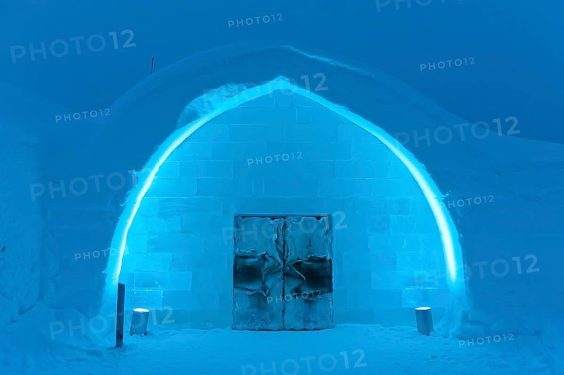 Entrance into the Ice Hotel in Jukkasjarvi