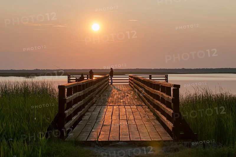 Evening mood at Jezioro Lebsko or Lebsko Lake