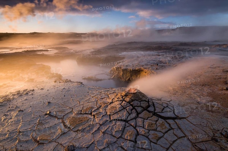 Fumarole in the high temperature geothermal area of Gunnuhver