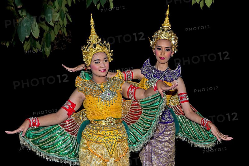 Two dancers at the Loi Krathong Festival of Lights