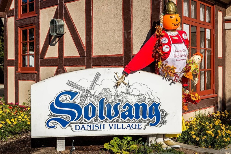 Sign advertising for the Danish village Solvang