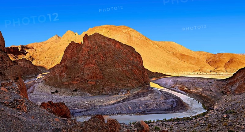 The river Ziz cutting its way through the Ziz Gorges in the Atlas Mountains
