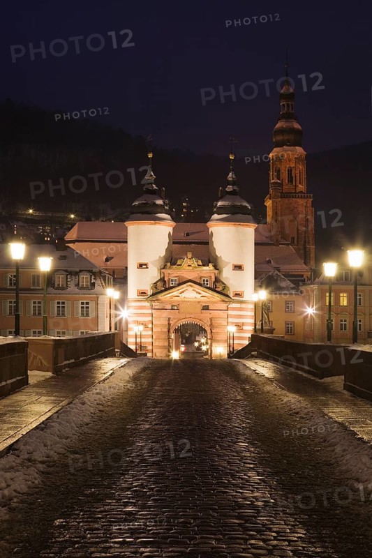 Karl-Theodor-Bridge with City Gate and the Church of the Holy Spirit