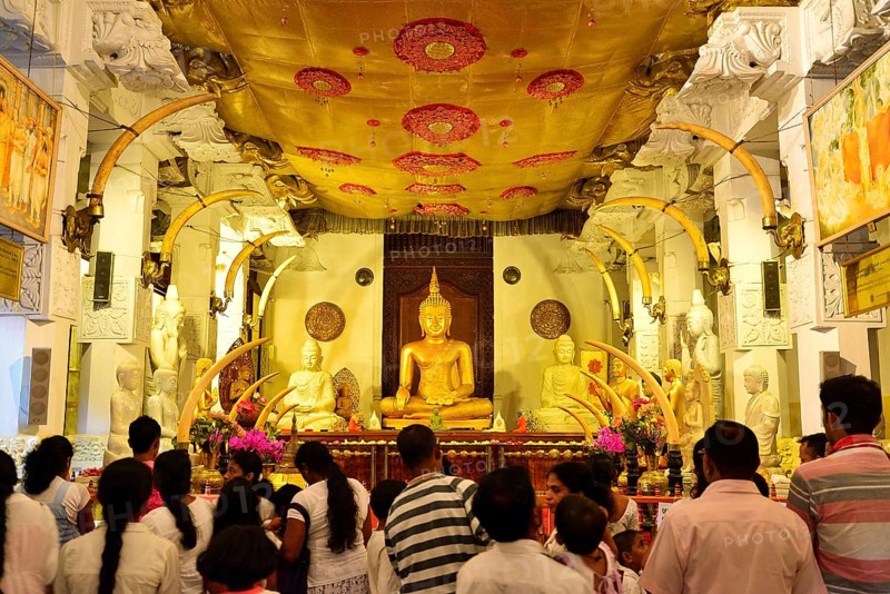 Buddha statue at the Buddhist shrine of Sri Dalada Maligawa