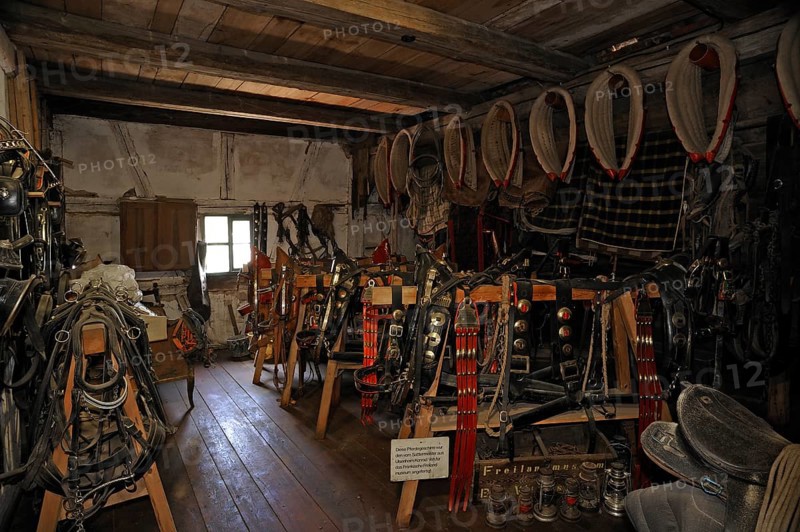 Harnesses in a farmhouse