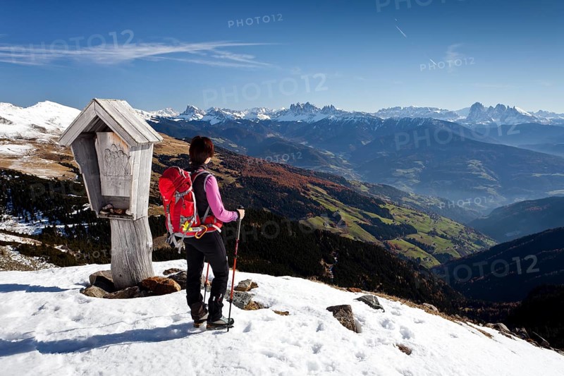 Hiker at Lazfons Cross