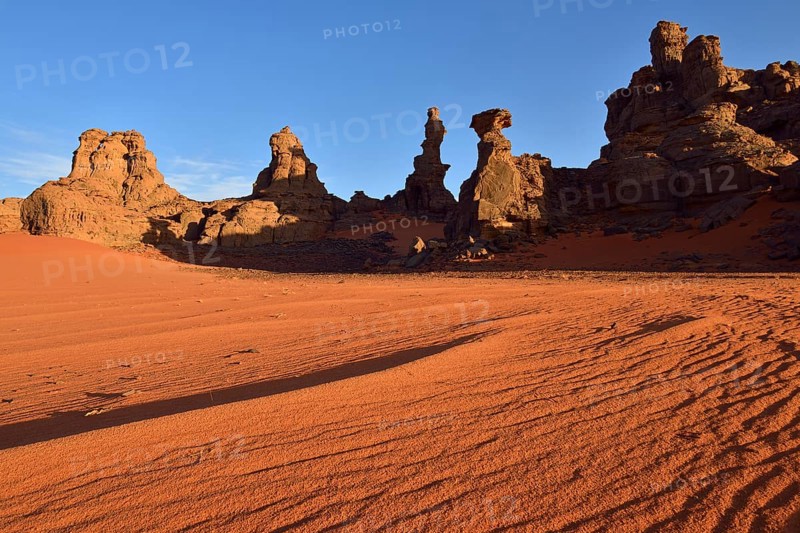 Rock towers and sand dunes at the Cirque