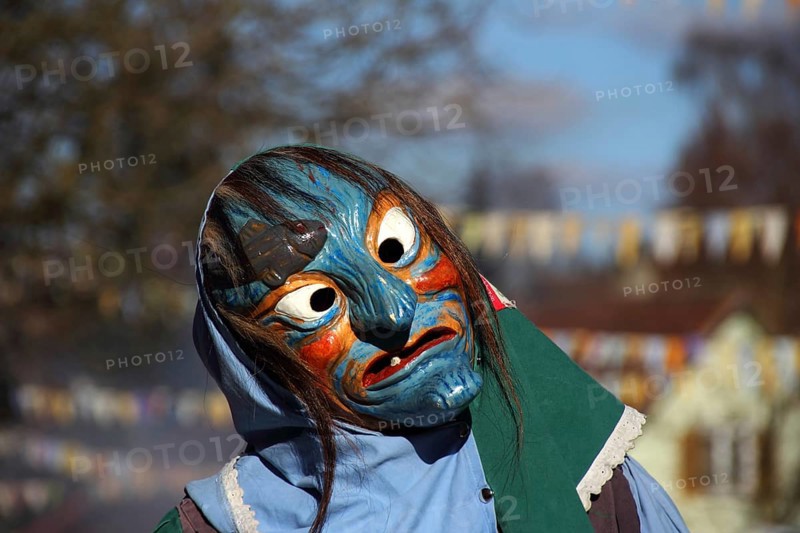 Traditional carnival mask of a witch