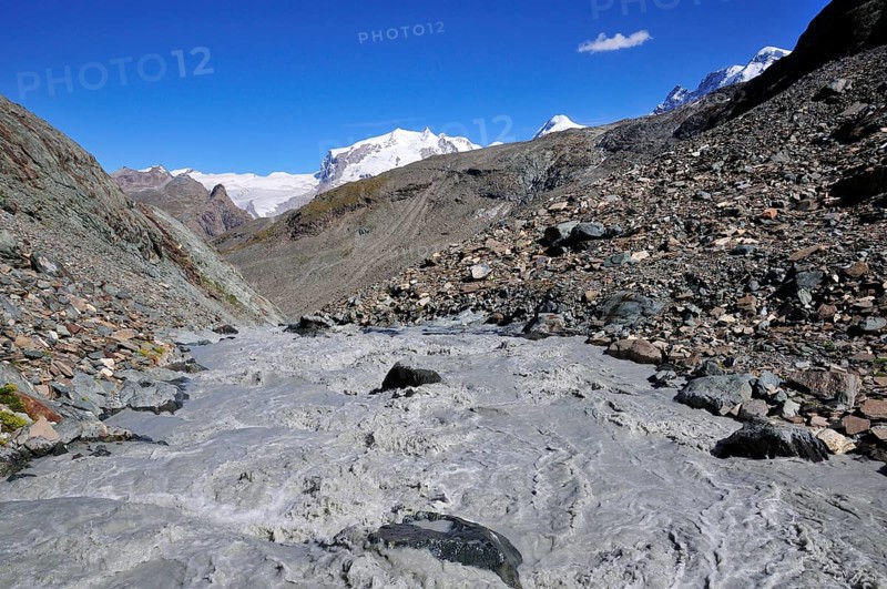 Mountain stream on the foothills of the Matterhorn