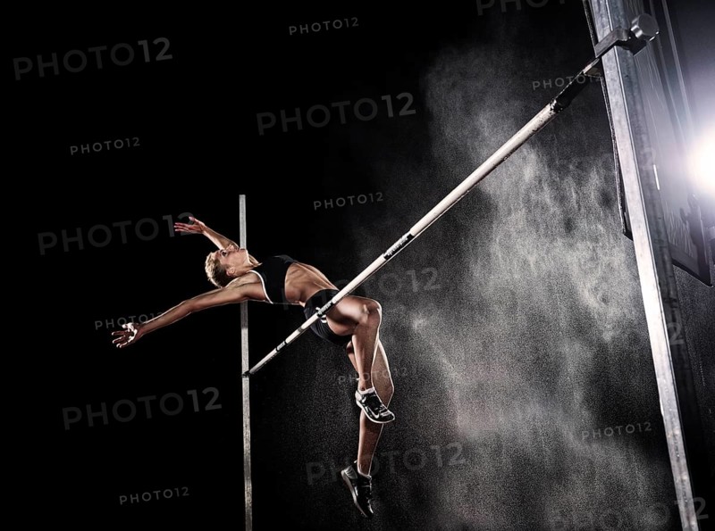 Athlete doing a high jump